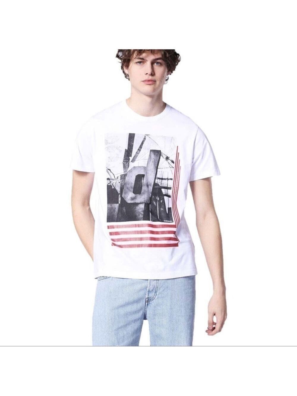 Men’s Diesel T-Lucas AA White T-shirt Size XL!